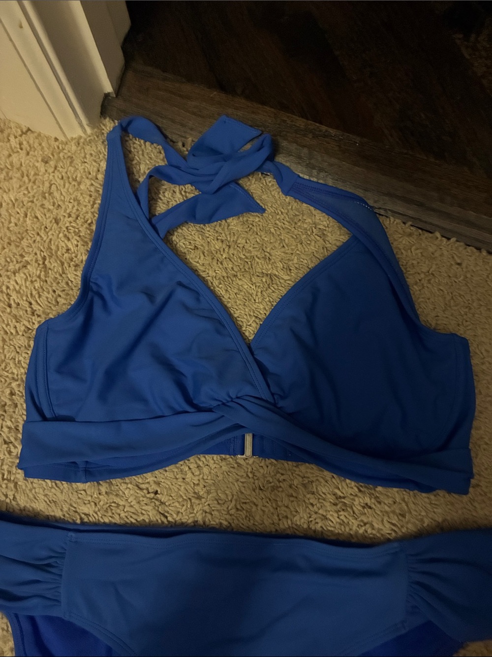 Athleta Cobalt Blue Halter Bikini Top and Bottom